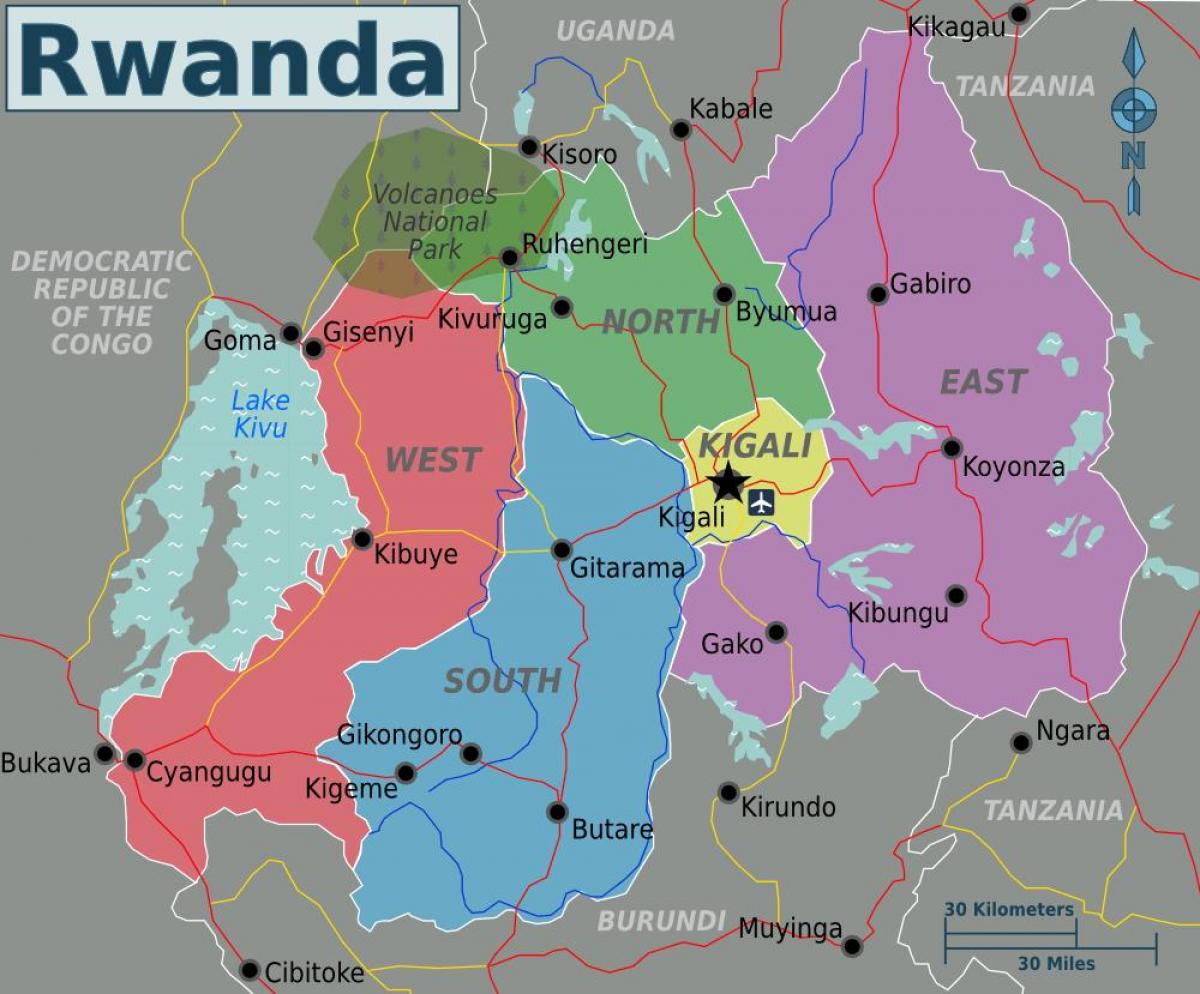 kort kigali Rwanda