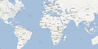 Kort over Rwanda i verden